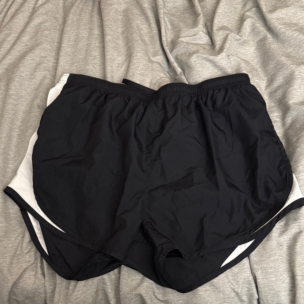 Sleek Black and White Women's Athletic Shorts